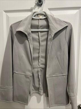 Vintage Women's Light Gray Open Front Jacket